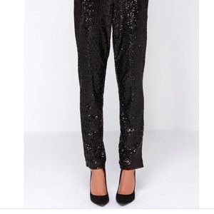DAVID CARDONA Skinny Sequin pants ... Made USA